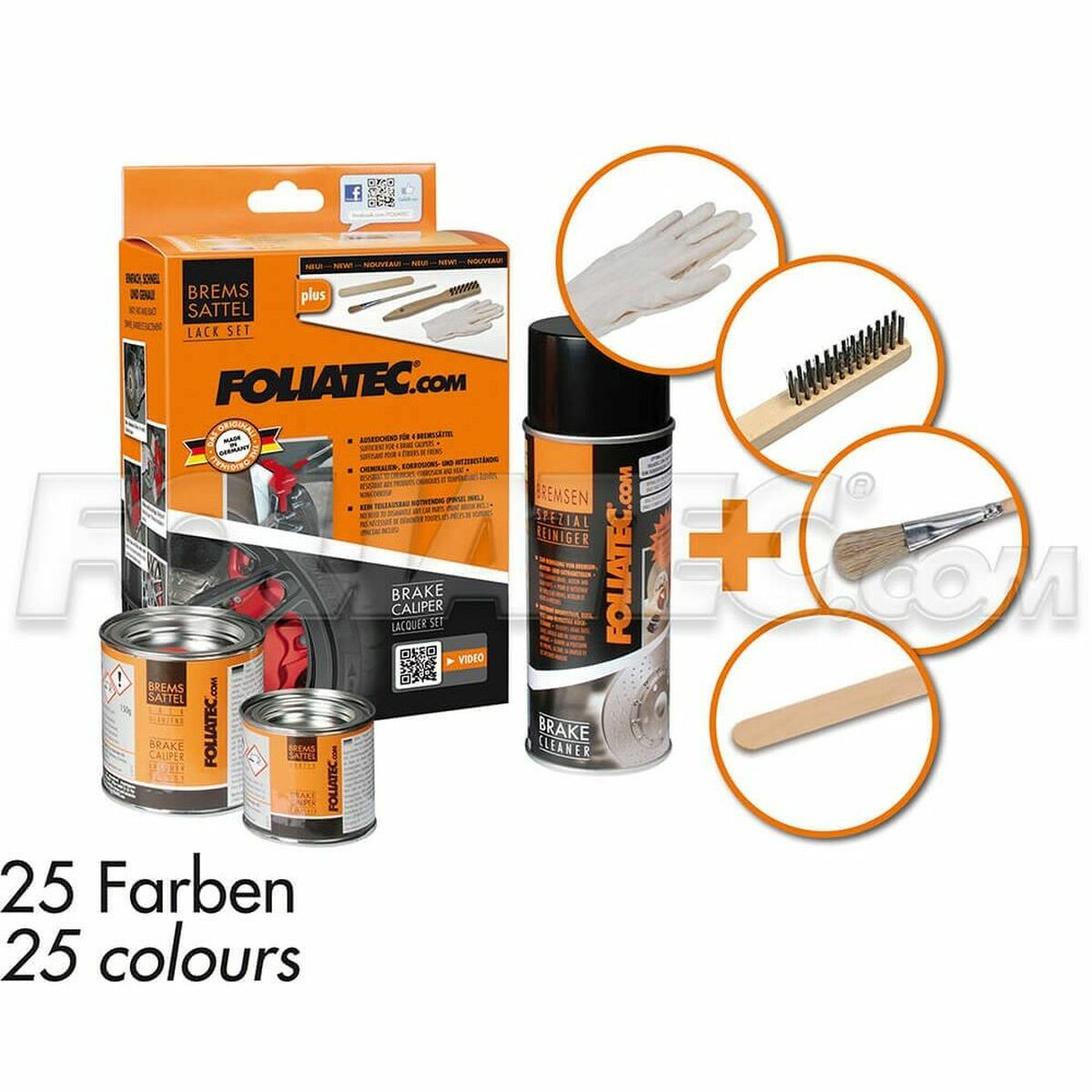 Painting set Foliatec FO2195 Brake Calipers Yellow - Partij stunter