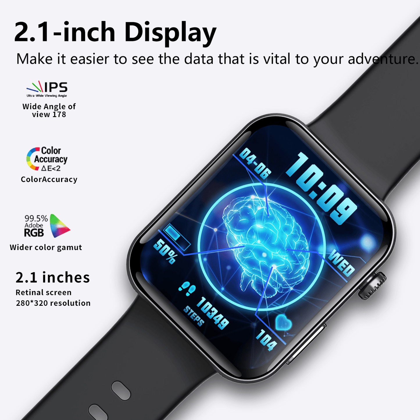 ECG smart watch with blood pressure monitor body temperature blood glucose heart rate blood oxygen - Partij stunter