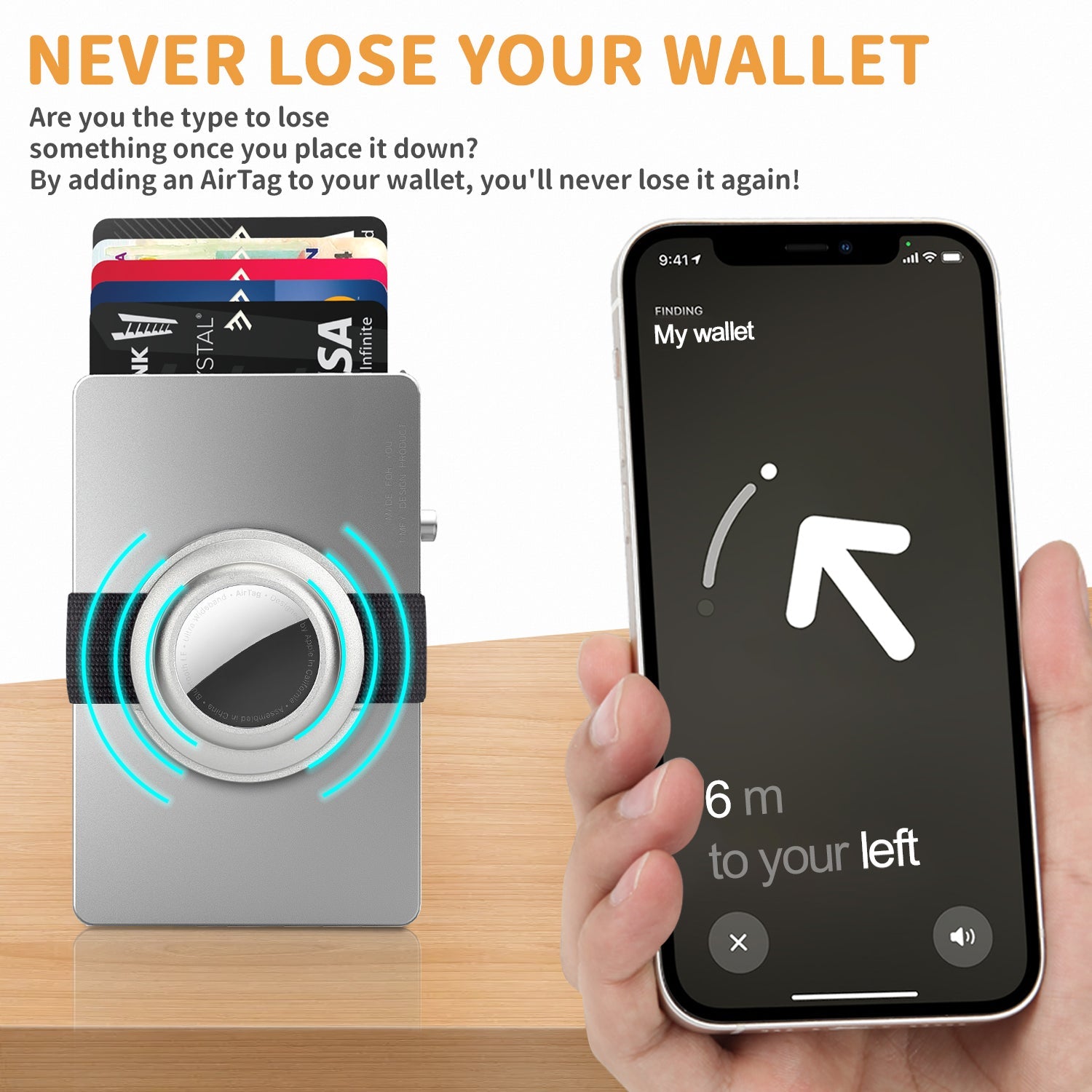 TOYFID All - Aluminum Pop Up Slide Rfid Slim Card Holder Wallet With Airtag Holder - Partij stunter