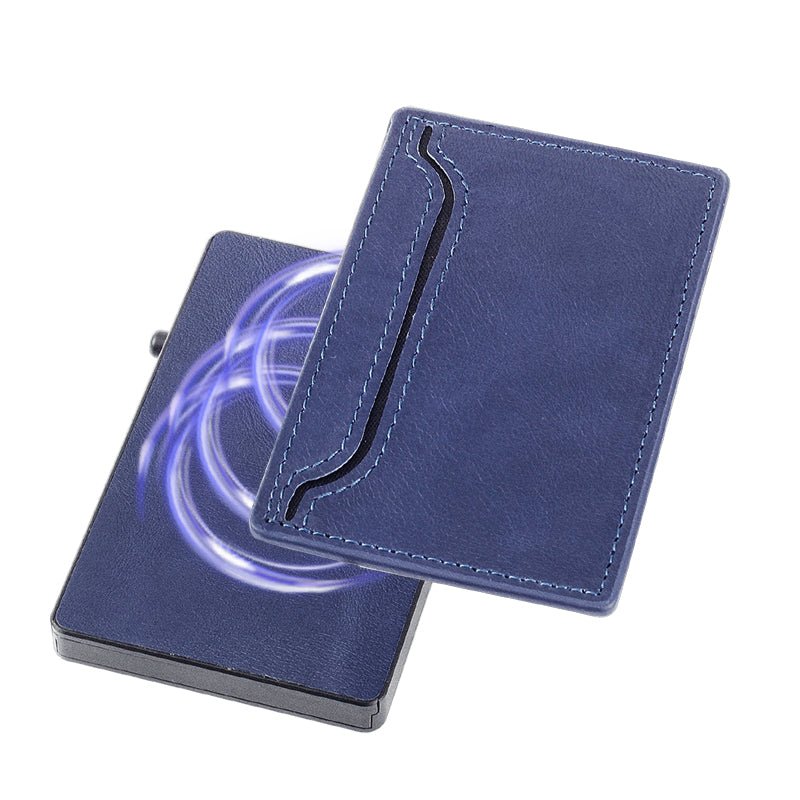 TOYFID Wallet With PU Leather Cover,Aluminum Alloy Pop Up Wallet Holder Card - Partij stunter
