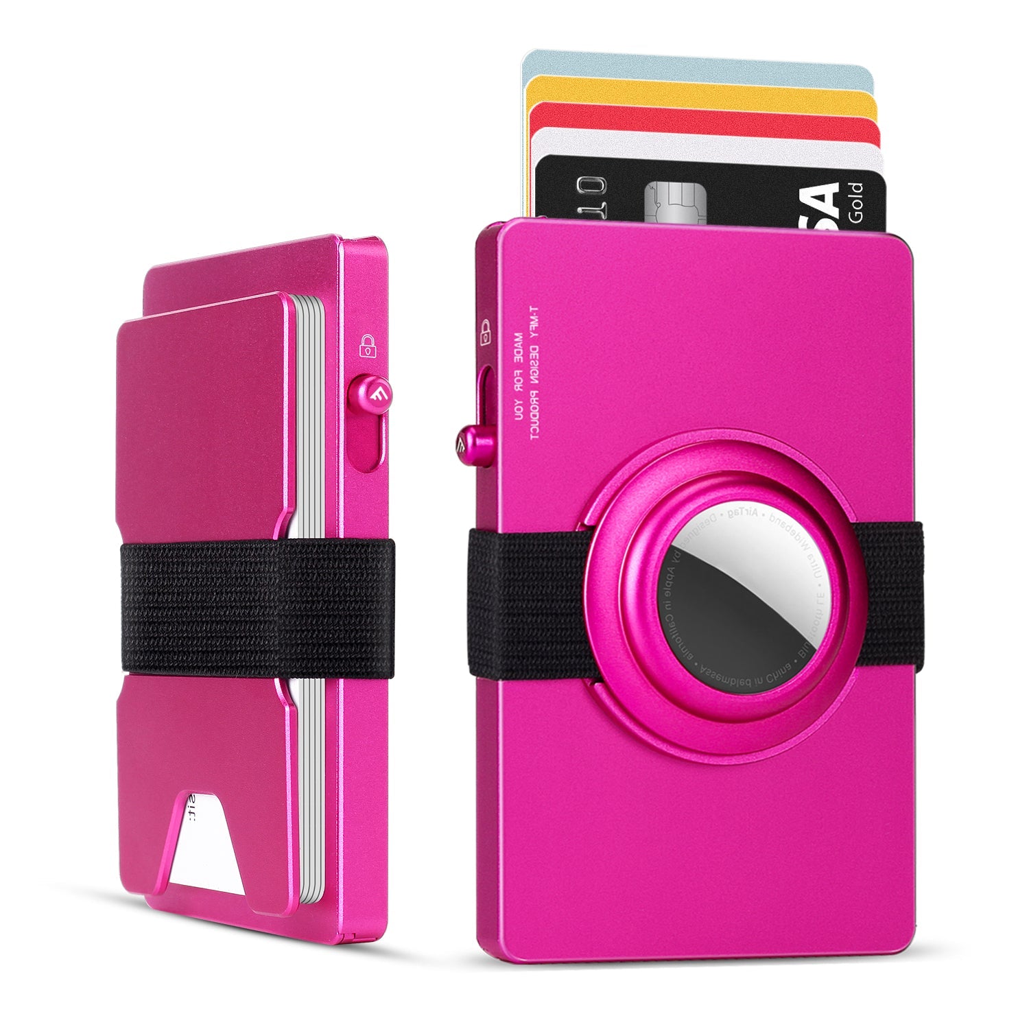 TOYFID All - Aluminum Pop Up Slide Rfid Slim Card Holder Wallet With Airtag Holder - Partij stunter