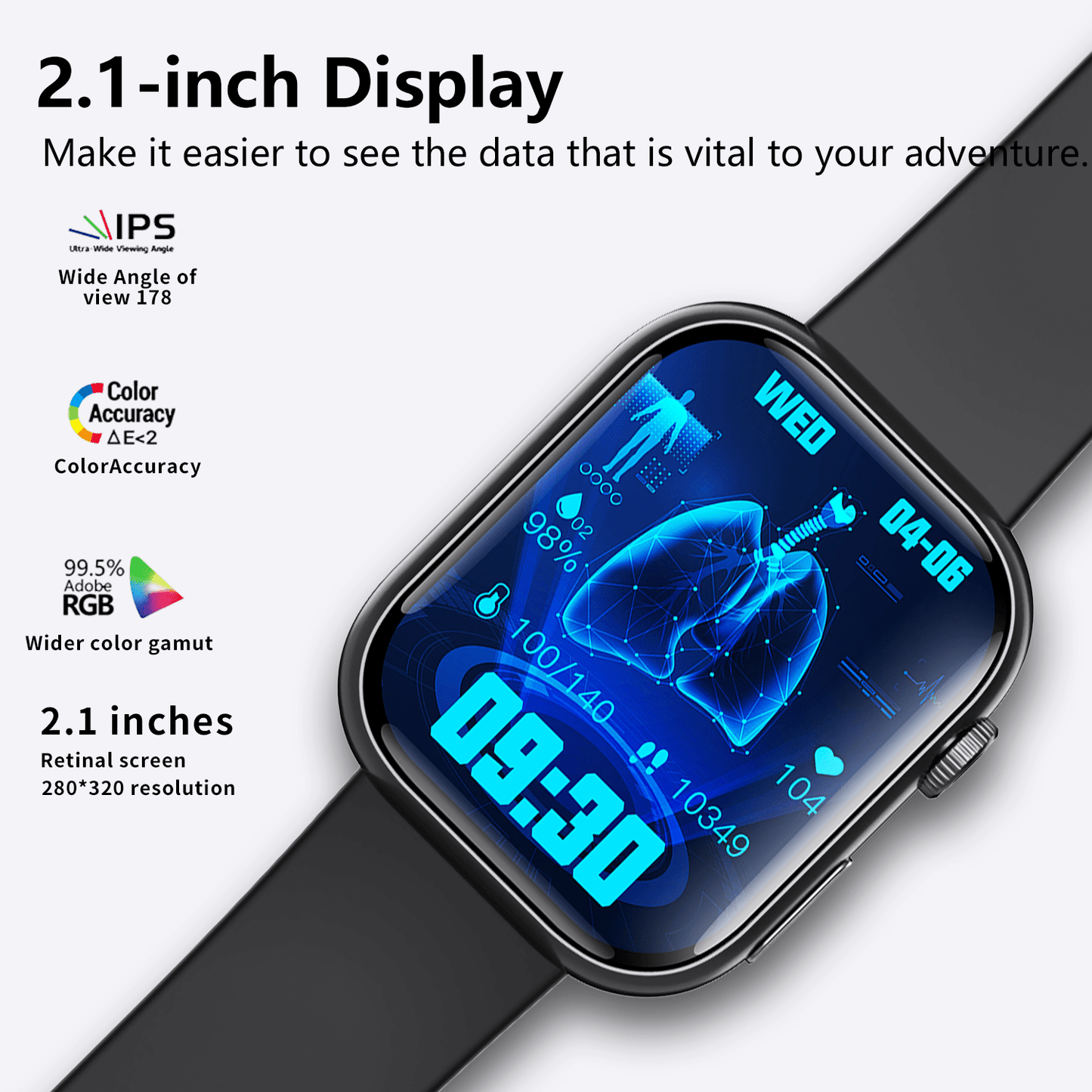Best ECG Smart Watch of 2025 With Blood Pressure Monitor+Blood Glucose Monitoring - Partij stunter