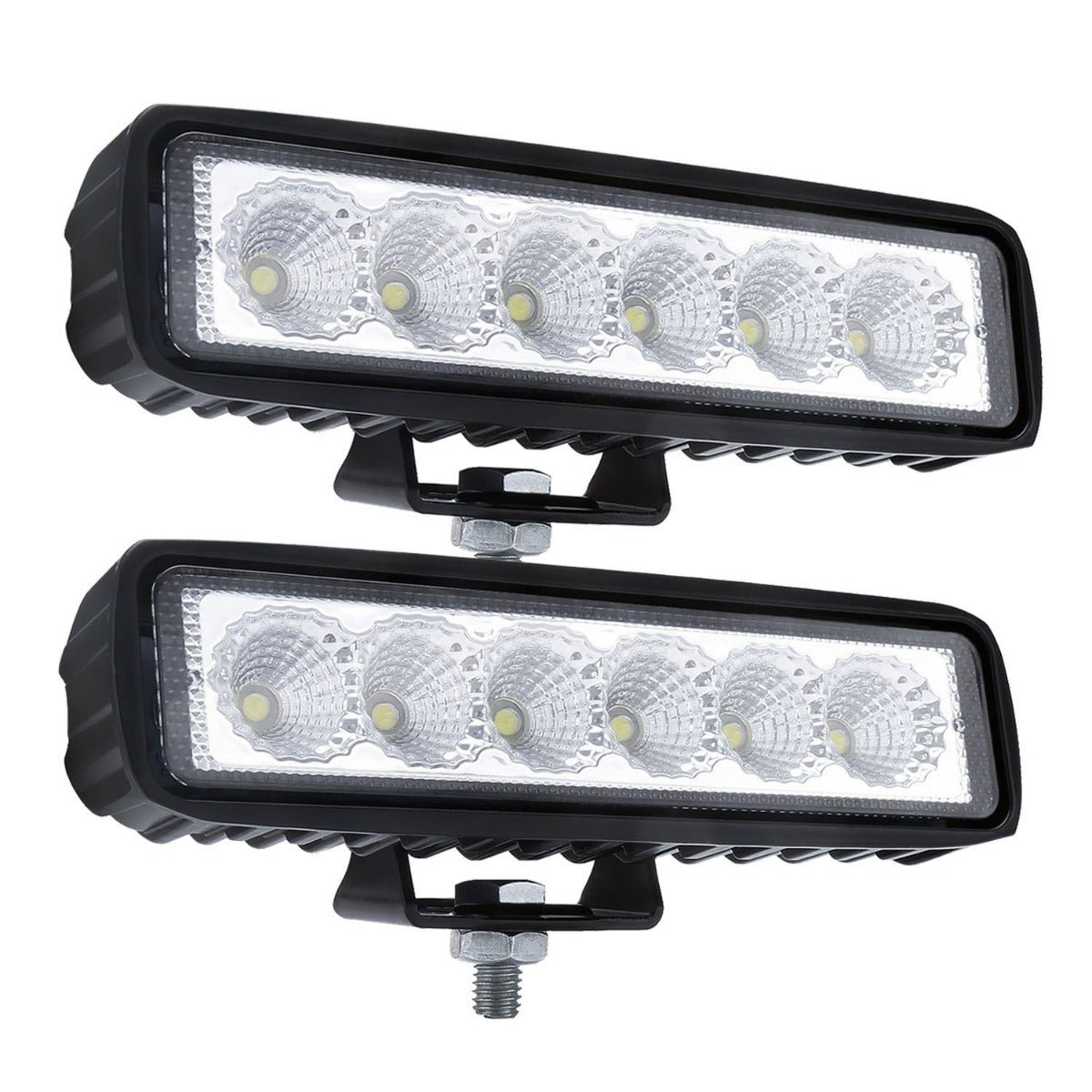 NNEDSZ 2 x 6inch 18W Work Light Bar Driving Lamp Flood Truck Offroad MINING UTE 4WD - Partij stunter