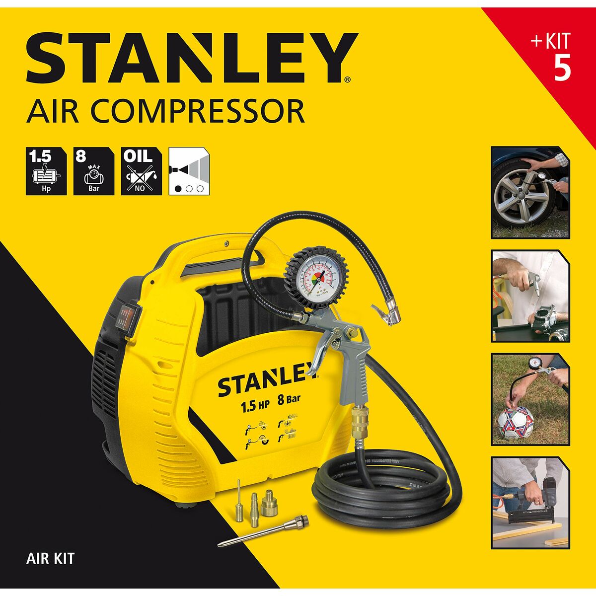 Air Compressor Stanley 1868 1100 W 230 V - Partij stunter