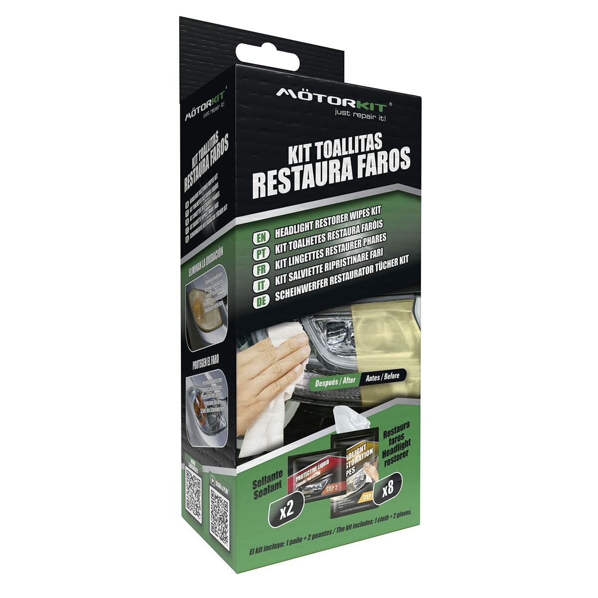 Headlight Restoration Wipes Motorkit MOT1004 - Partij stunter