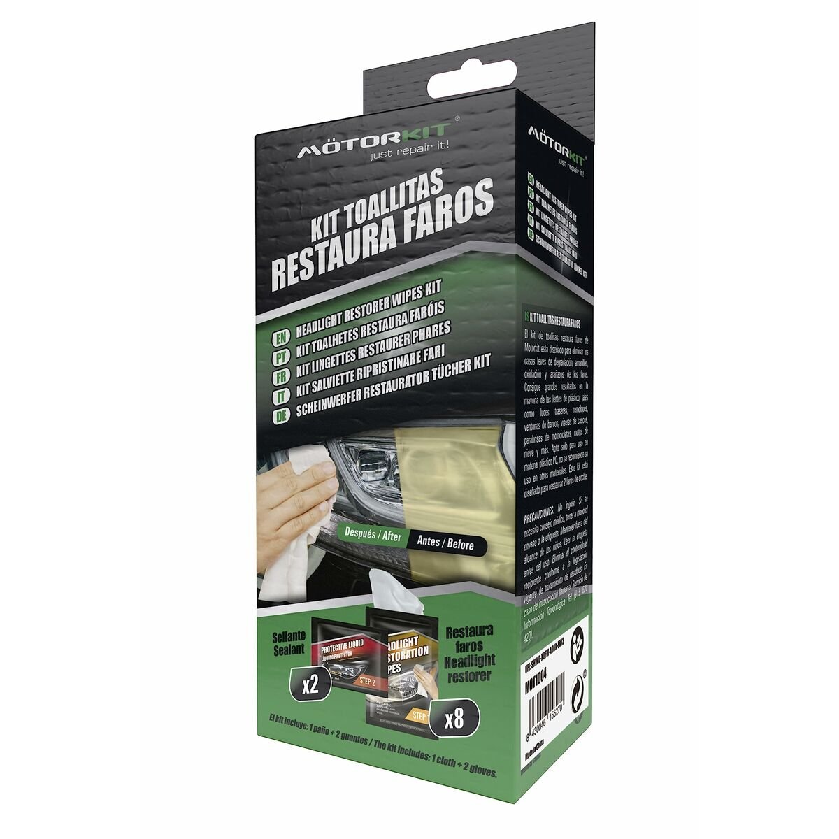 Headlight Restoration Wipes Motorkit MOT1004 - Partij stunter