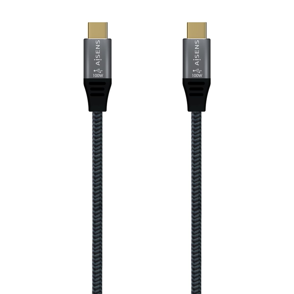 USB - C Cable Aisens A107 - 0634 2 m Grey (1 Unit) - Partij stunter