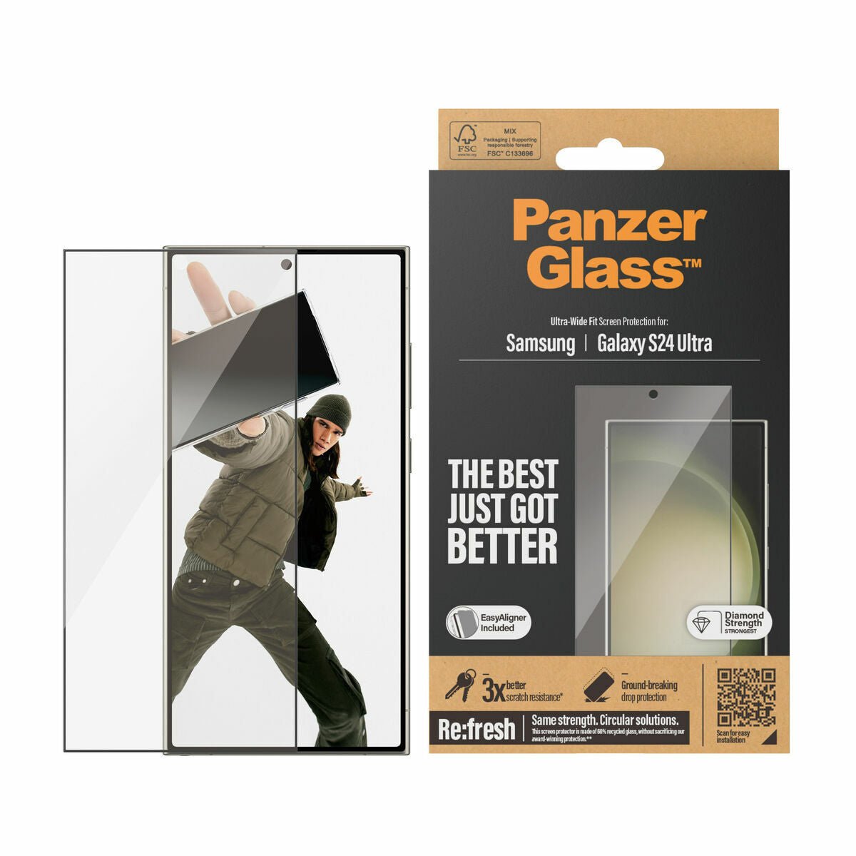 Screen Protector Panzer Glass 7352 Samsung Galaxy S24 Ultra - Partij stunter