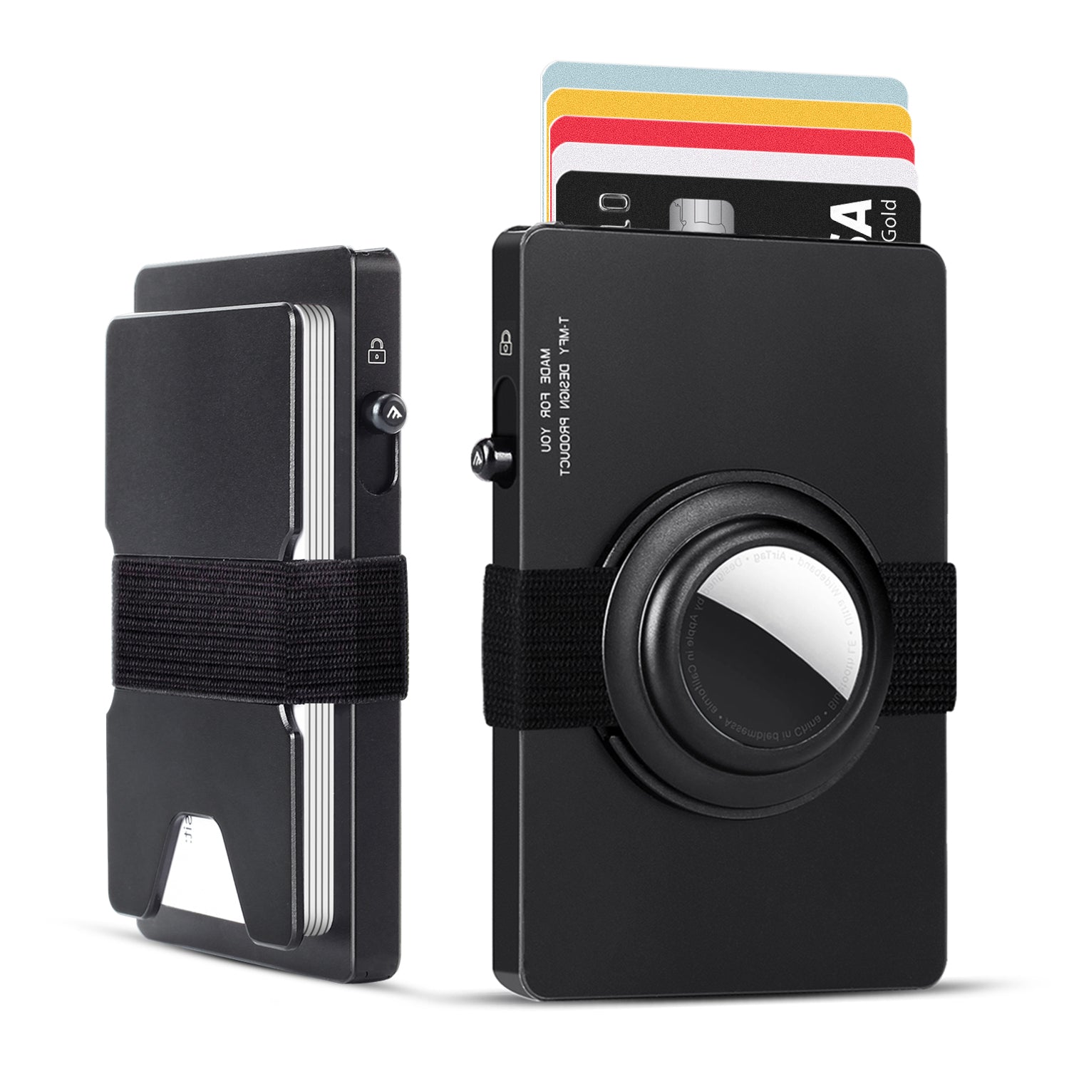 TOYFID All - Aluminum Pop Up Slide Rfid Slim Card Holder Wallet With Airtag Holder - Partij stunter