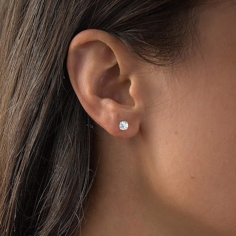1.50 CTW AGI Certified Lab - Grown Diamond Stud Earrings in 14K White or Yellow Gold | F - G Color | VS Clarity | Ethical Luxury - Partij stunter