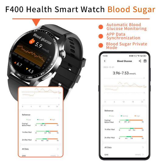 Healthy Blood Oxygen Smart Watch Men ECG+PPG Precise Body Temperature Heart Rate Monitor Smartwatch HRV Blood Pressure Watches - Partij stunter