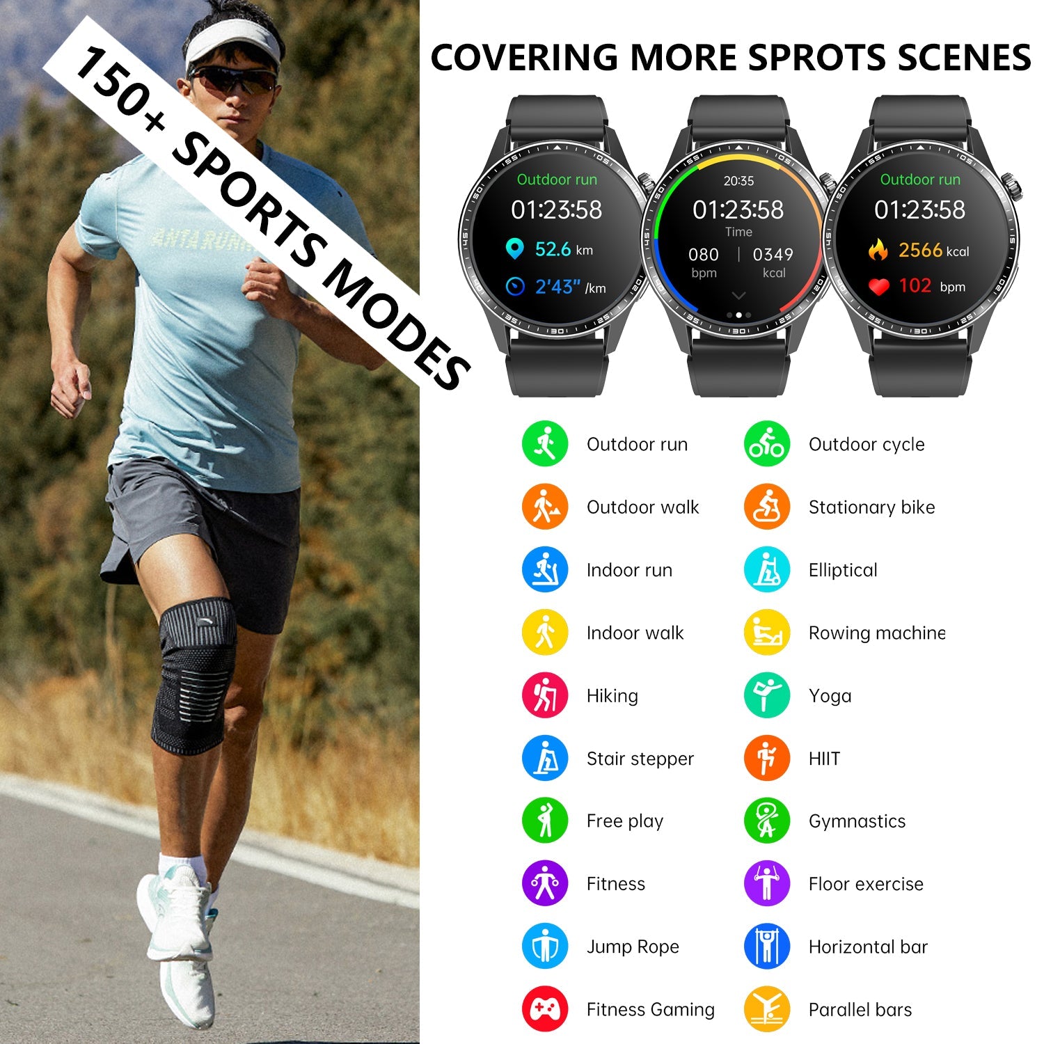 Healthy Blood Oxygen Smart Watch Men ECG+PPG Precise Body Temperature Heart Rate Monitor Smartwatch HRV Blood Pressure Watches - Partij stunter