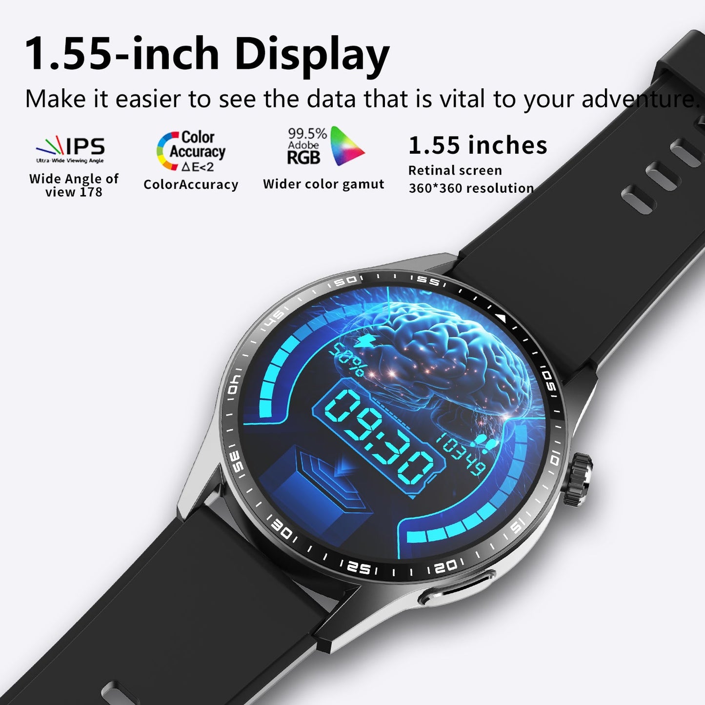 Healthy Blood Oxygen Smart Watch Men ECG+PPG Precise Body Temperature Heart Rate Monitor Smartwatch HRV Blood Pressure Watches - Partij stunter