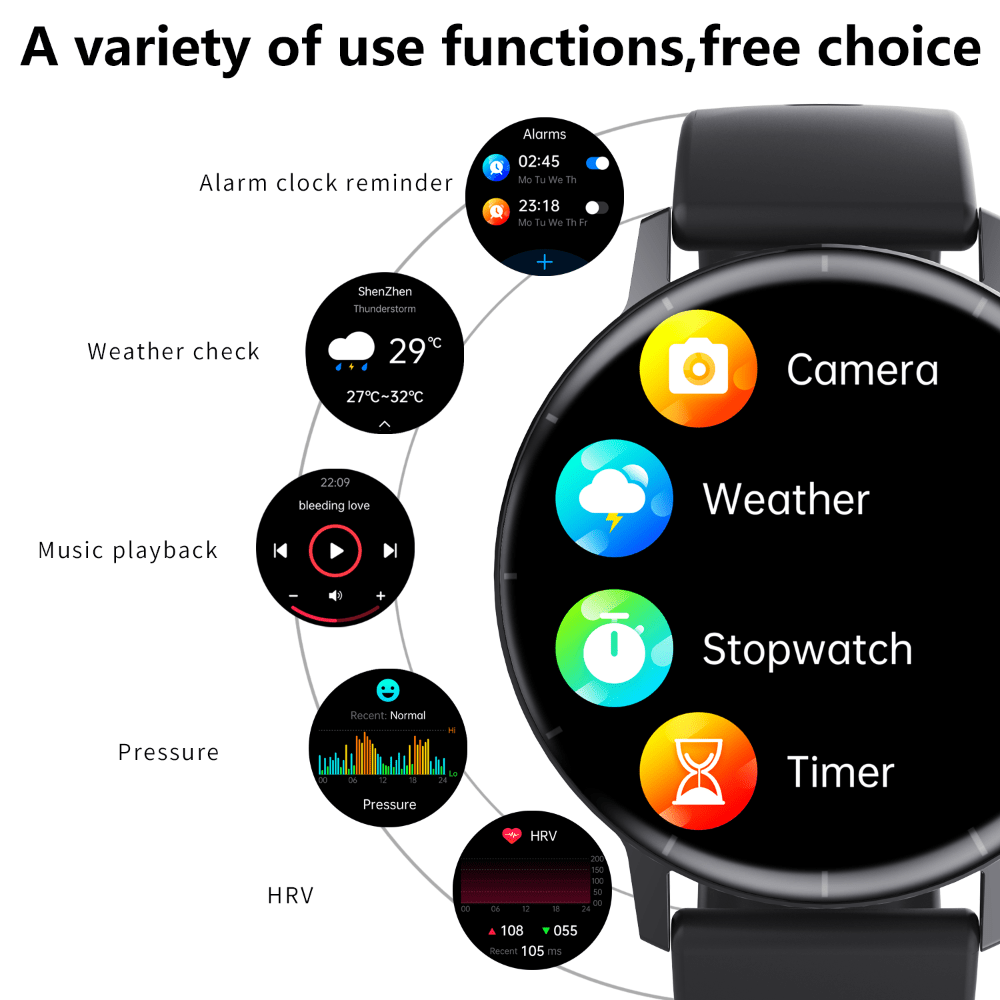 ECG monitor Smart Watch Non Invasive Blood Glucose Smart Watch with Blood Component Analysis - Partij stunter