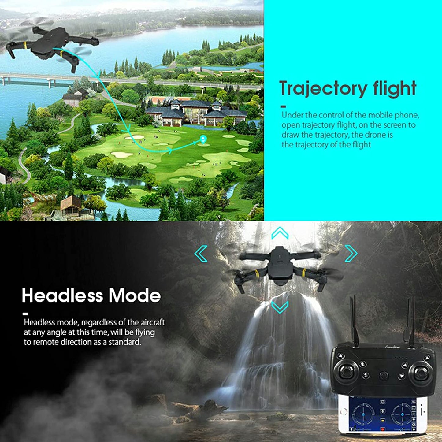 4K HD Dual Camera RC FPV WiFi Portable Wide Angle Foldable Quadcopter Drone - Partij stunter