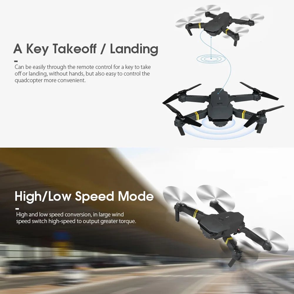 4K HD Dual Camera RC FPV WiFi Portable Wide Angle Foldable Quadcopter Drone - Partij stunter