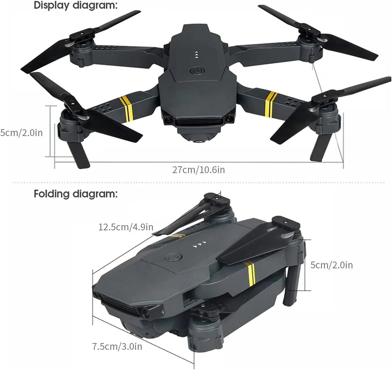 4K HD Dual Camera RC FPV WiFi Portable Wide Angle Foldable Quadcopter Drone - Partij stunter