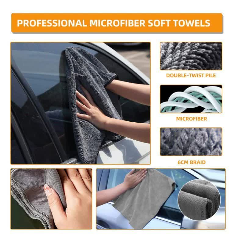 NNEDSZ 10 - Piece Car Cleaning and Detailing Kit - Comprehensive Auto Wash Set with Brushes, Towels, and More - Partij stunter