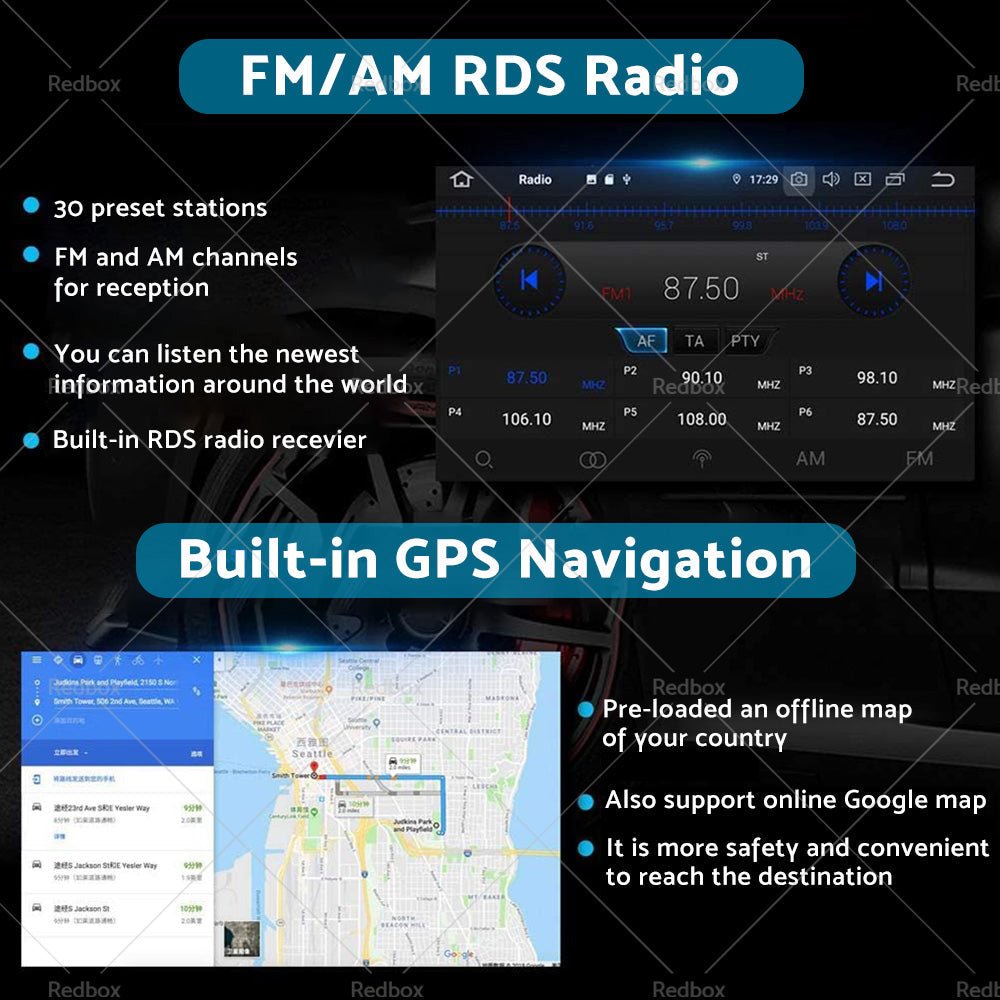 32GB 10. 1inch Carplay Radio Head Unit GPS Navi Suitable for Mitsubishi Lancer 10 CJ - Partij stunter