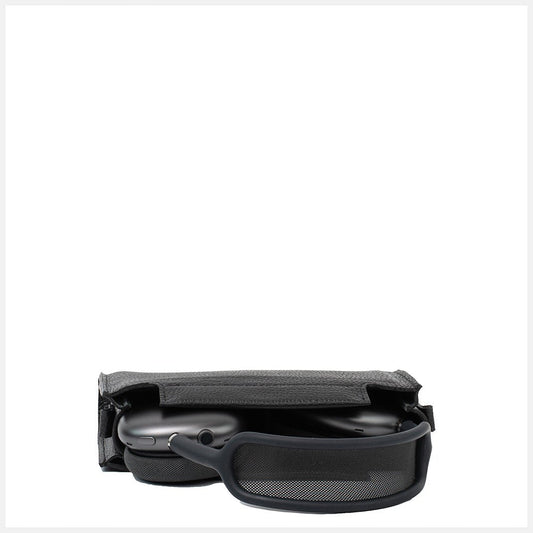Leather Case with Adjustable Fabric Strap for AirPods Max (Black) - Partij stunter