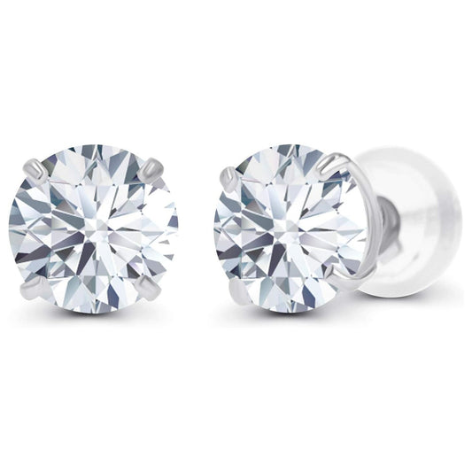 1.50 CTW AGI Certified Lab - Grown Diamond Stud Earrings in 14K White or Yellow Gold | F - G Color | VS Clarity | Ethical Luxury - Partij stunter