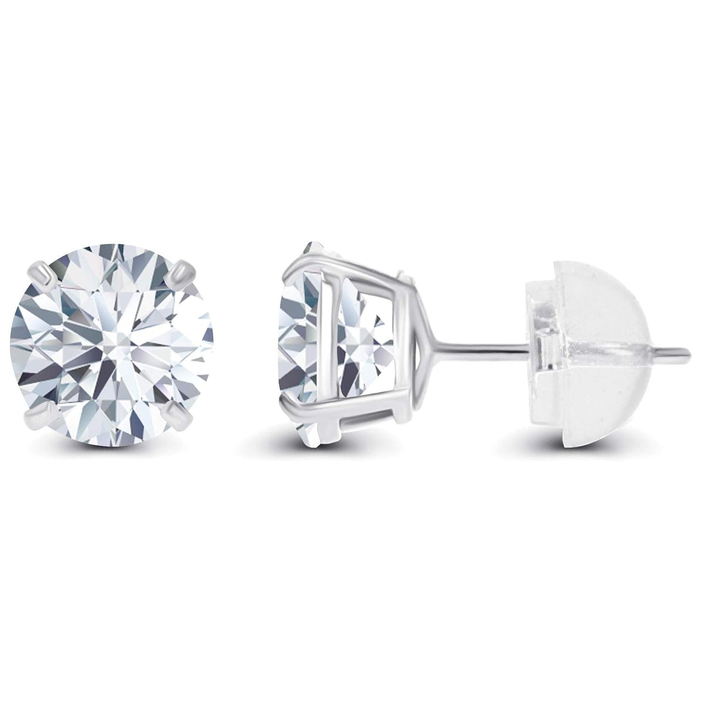 1.50 CTW AGI Certified Lab - Grown Diamond Stud Earrings in 14K White or Yellow Gold | F - G Color | VS Clarity | Ethical Luxury - Partij stunter