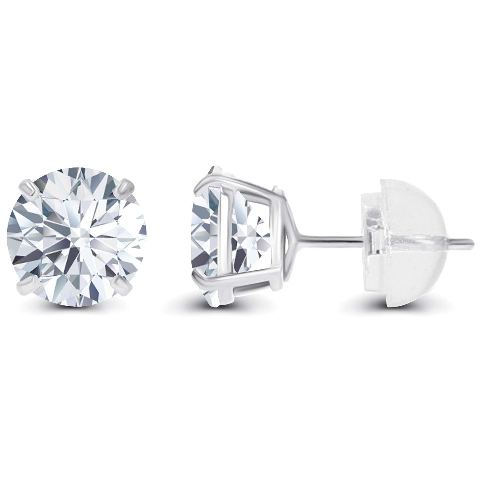1.50 CTW AGI Certified Lab - Grown Diamond Stud Earrings in 14K White or Yellow Gold | F - G Color | VS Clarity | Ethical Luxury - Partij stunter