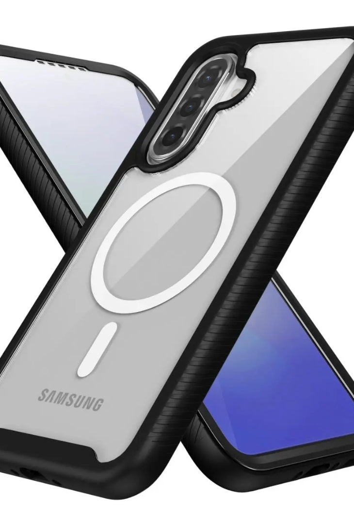 Hoesje dubbelzijdig zwart Samsung A56 met ring - Partij stunter