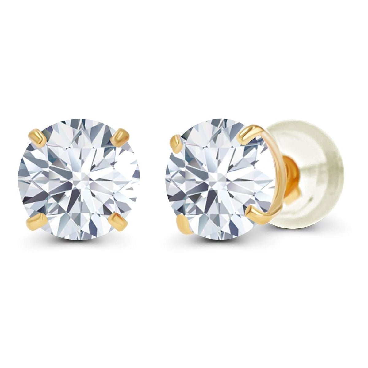 1.50 CTW AGI Certified Lab - Grown Diamond Stud Earrings in 14K White or Yellow Gold | F - G Color | VS Clarity | Ethical Luxury - Partij stunter