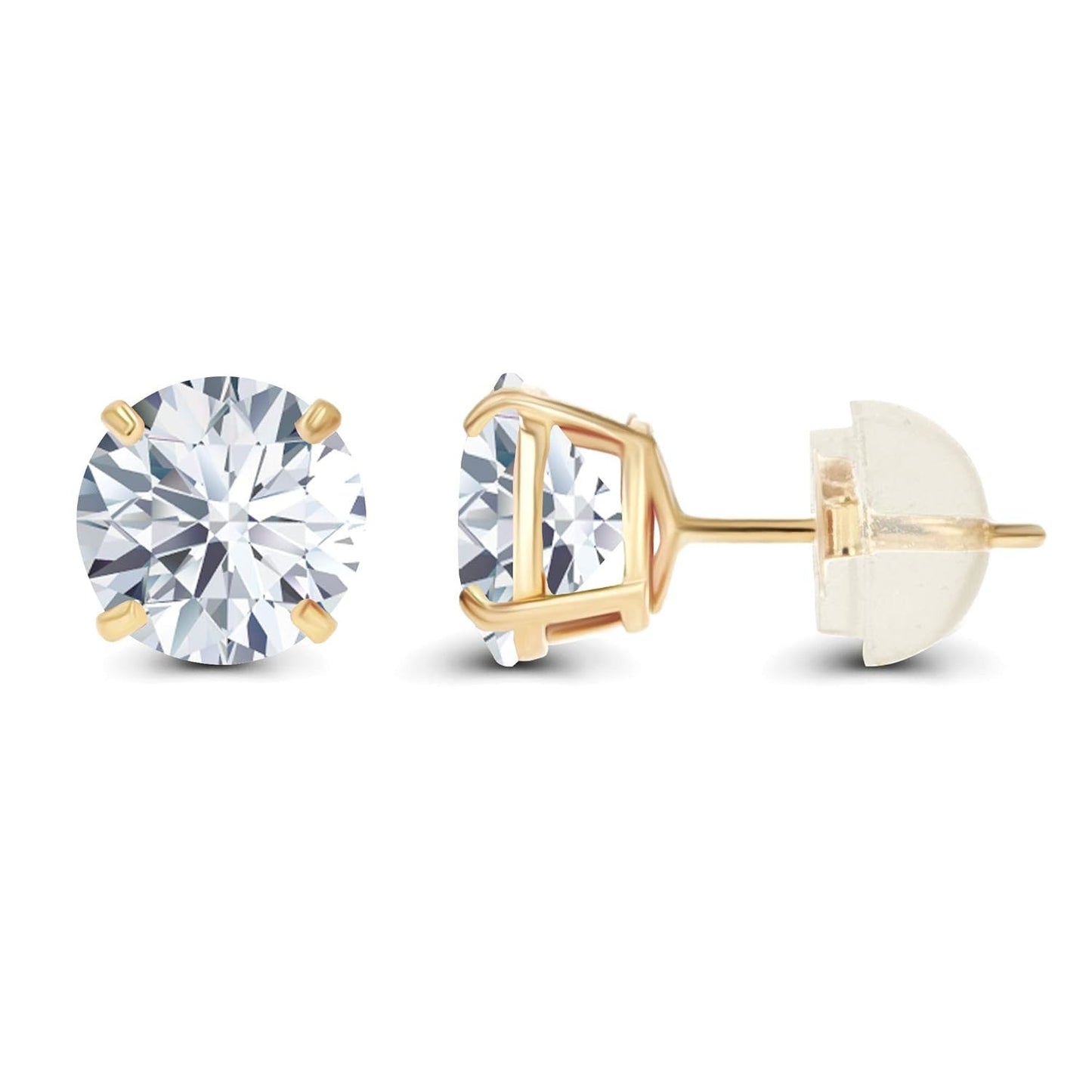 1.50 CTW AGI Certified Lab - Grown Diamond Stud Earrings in 14K White or Yellow Gold | F - G Color | VS Clarity | Ethical Luxury - Partij stunter
